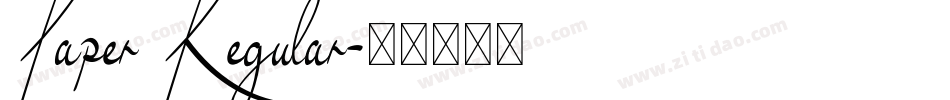 Paper Regular字体转换